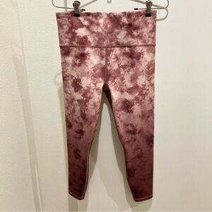 Athleta Elation leggings tie-dye plum purple